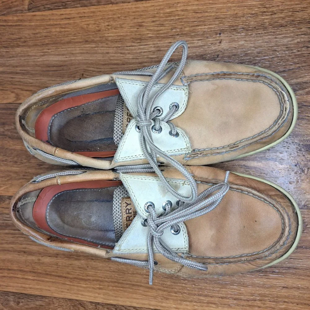 Sperry Top Siders Boat Shoes Tan Size 8